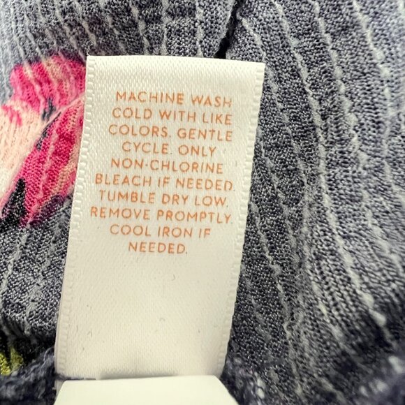 Lauren Conrad Womens Floral Print Bell Sleeve Blouse XL Purple/Pink Polyester - Picture 9 of 12